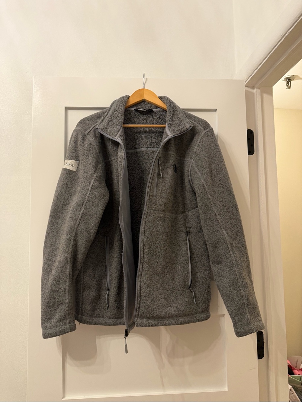 The North Face Men's Grey Full-Zip Fleece Jacket